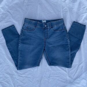 Lee Pull on skinny denim jeans jeggings medium wash size medium